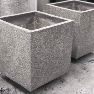 Chậu trồng cây hình vuông xi măng đá mài