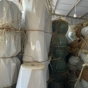 chậu sứ tráng men vát