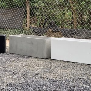 Chậu trồng cây xi măng đá mài hình chữ nhật 1m