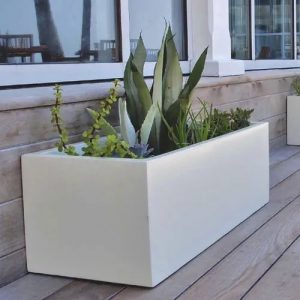 Chậu xi măng đá mài hình chữ chật 80x40cm