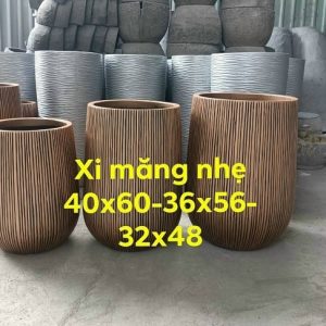 Chậu trồng cây hình giọt nước xi măng nhẹ