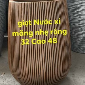 Mẫu chậu xi măng nhẹ hình giọt nước