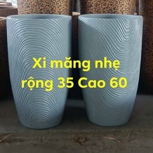 Chậu trồng cây xi măng nhẹ hình đầu đạn