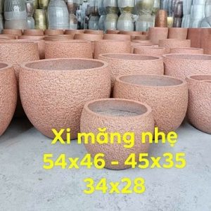 chậu xi măng đá mài chất liệu nhẹ