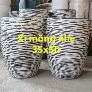 Chậu xi măng nhẹ trồng cây