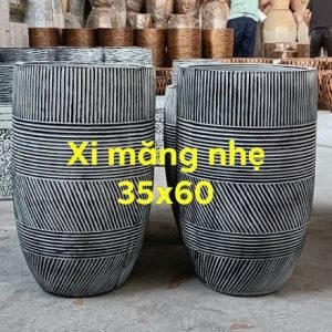 Chậu xi măng nhẹ trồng cây
