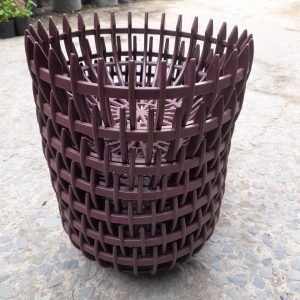 Chậu nhựa giả gỗ trồng lan hình bí phi 30cm