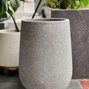 Chậu Xi Măng đá mài hình giọt nước