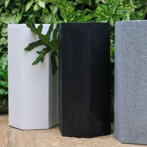 chậu xi măng đá mài hình lục giác