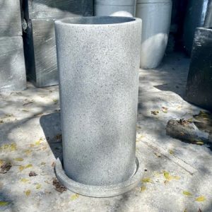 Dĩa hứng nước chậu tròn xi măng đá mài