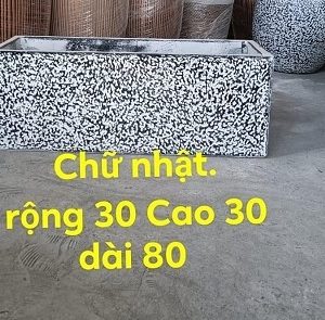 Chậu xi măng nhẹ hình chữ nhật