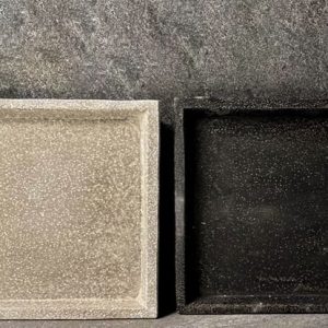 Dĩa lót chậu xi măng đá mài vuông