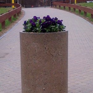 Chậu Hình Trụ Xi Măng Đá Mài Cao 50cm Rộng 30cm