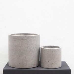 Chậu xi măng đá mài hình trụ tròn đường kính 20cm