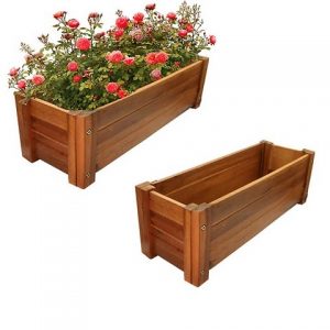 Chậu Gỗ Trồng Cây Hình Chữ Nhật