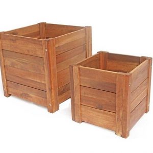 Chậu Gỗ Trồng Cây Hình Vuông
