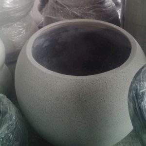 Chậu Xi Măng Đá Mài Trồng Cây Hình Gáo Dừa