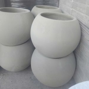 Chậu Xi Măng Đá Mài Trồng Cây Hình Gáo Dừa