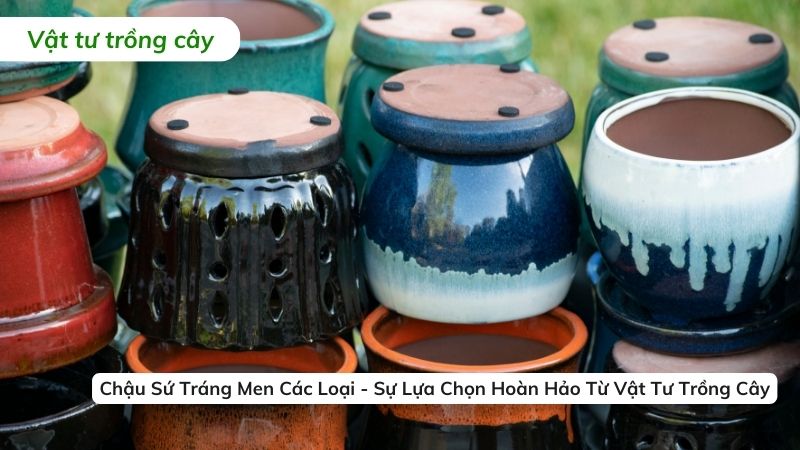 chậu sứ tráng men các loại